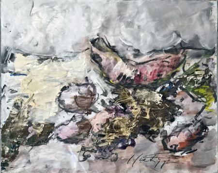 Art work by Sergio Scatizzi Composizione - mixed heavy-weight paper 